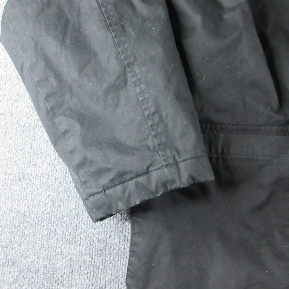 Polo Ralph Lauren Jacket Mens M Black Canvas Button Front Tin Oil Chore Coat‎